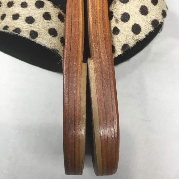 Women's Leopards Animal Print Leather Slip-On Toe Ring Sandals 39 - Picture 8 of 9